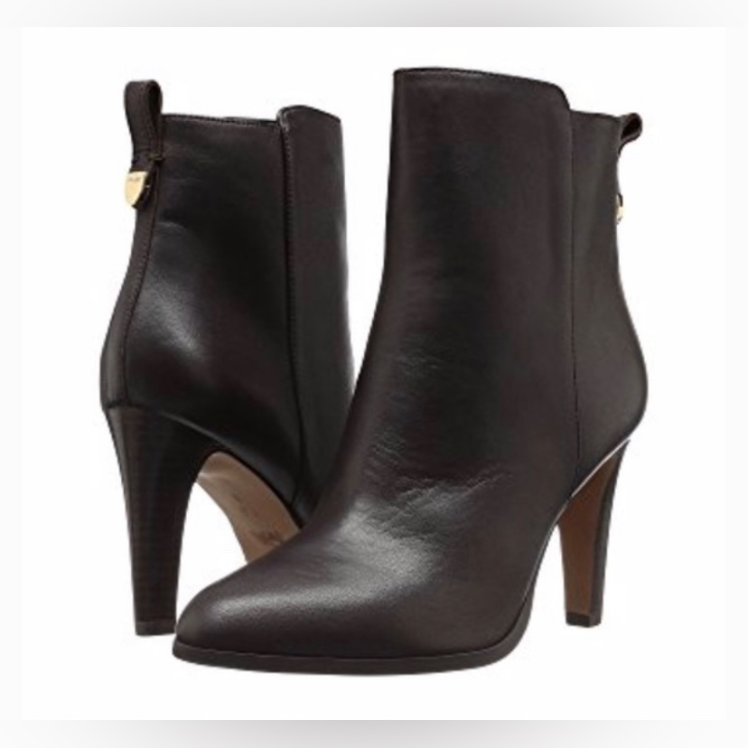 Coach Women’s Gemma Dark Brown Leather Booties- Size 6b